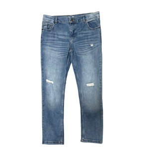 Wonder Nation Boys Slim Jeans 14 Husky | Medium Wash Distressed Denim